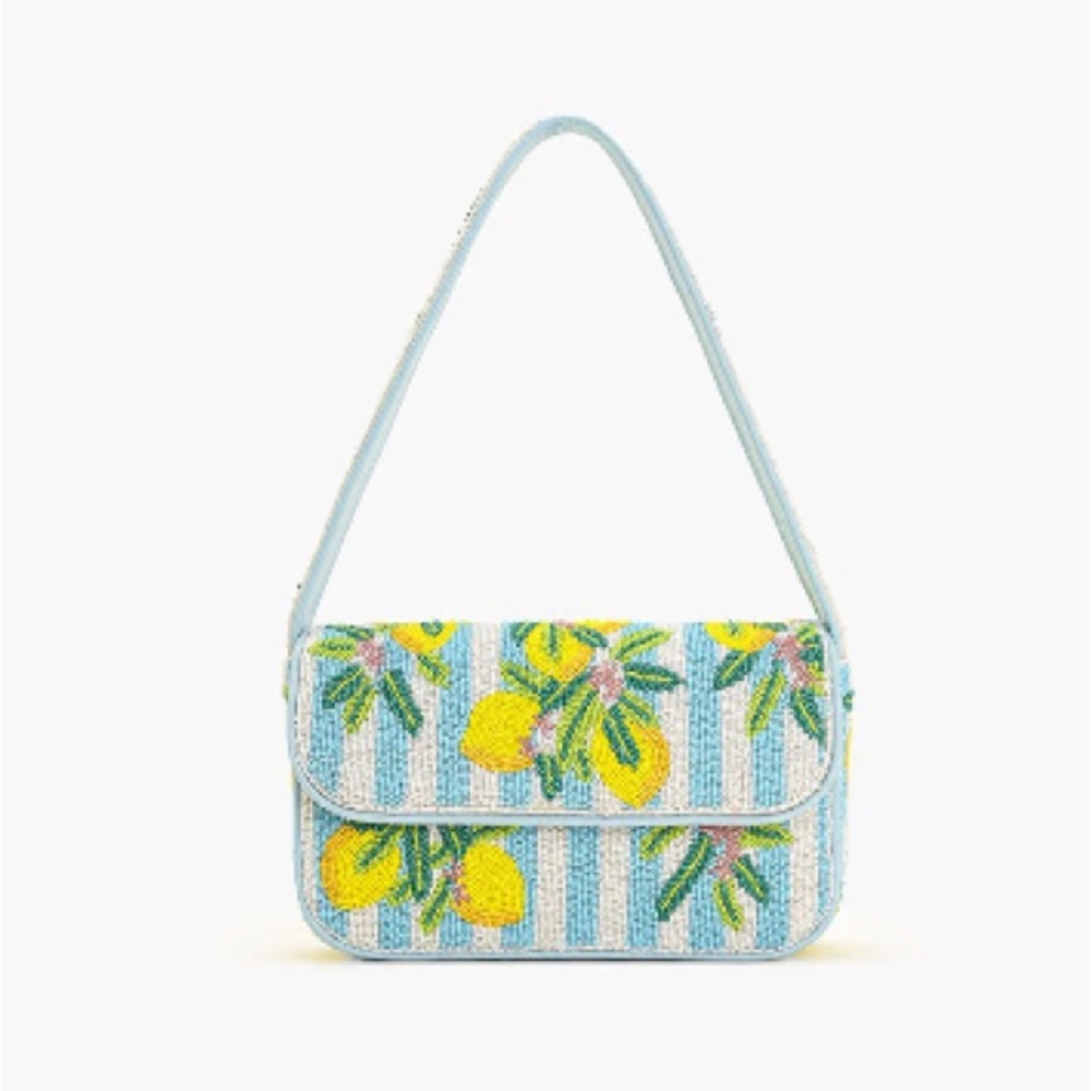 America & Beyond Limoncello Striped Shoulder Bag
